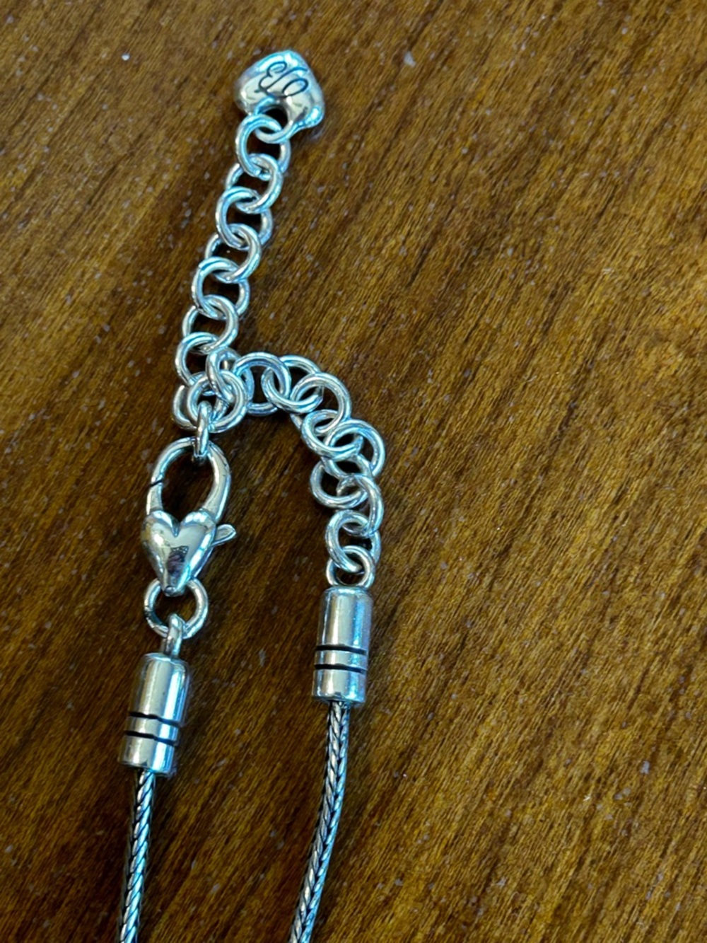 Brighton "Remember Your Heart" Two-Tone Pendant Necklace with Crystals - Picture 5 of 8